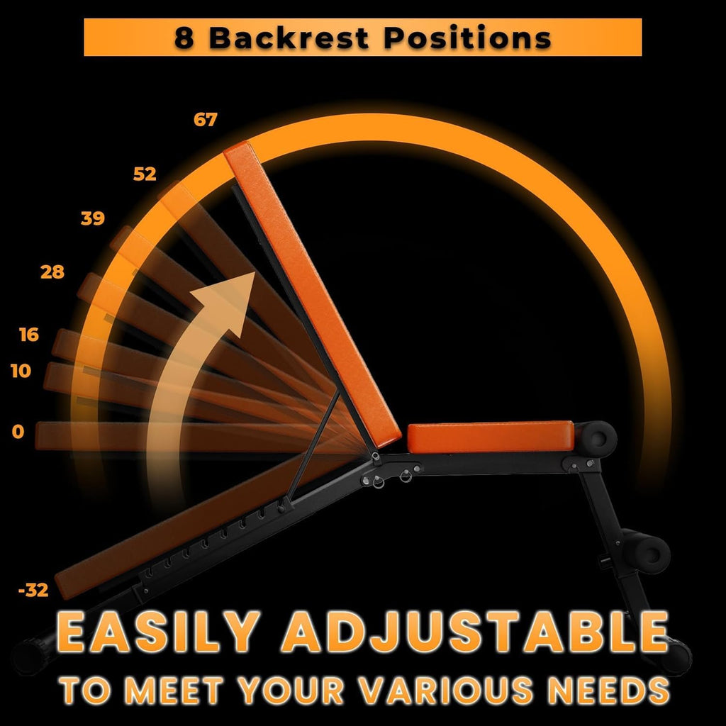 Ergonomisk stol med justerbart ryggstöd som visar 8 positioner mot svart bakgrund